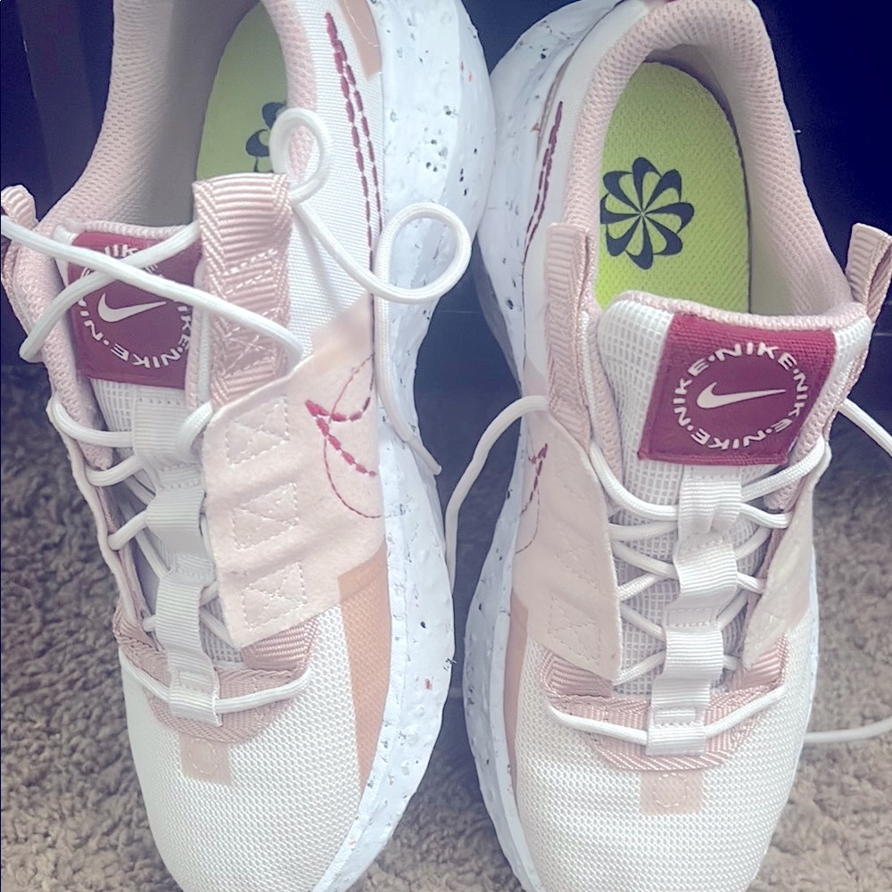 Nike Women's Blush and White Sneakers